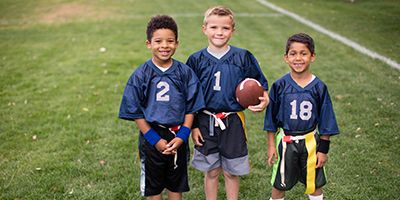 Flag football shop for kids